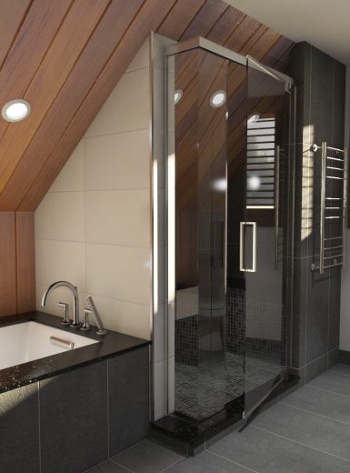 contemporary bathroom, warm bathroom, wood textures