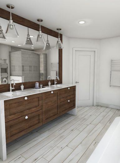 modern elegant bathroom design, white bathroom design, glam style bathroom (1)